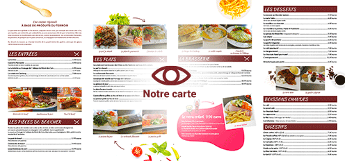 La carte des menus